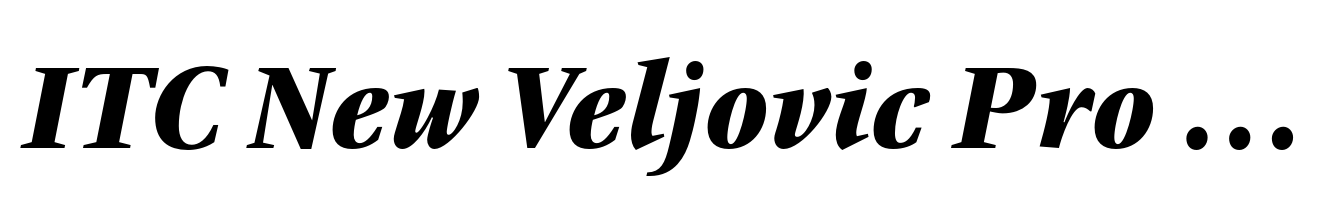 ITC New Veljovic Pro Condensed Black Italic